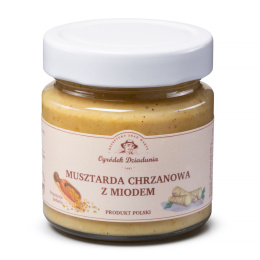 Musztarda chrzanowa z miodem OGRÓDEK DZIADUNIA 210g